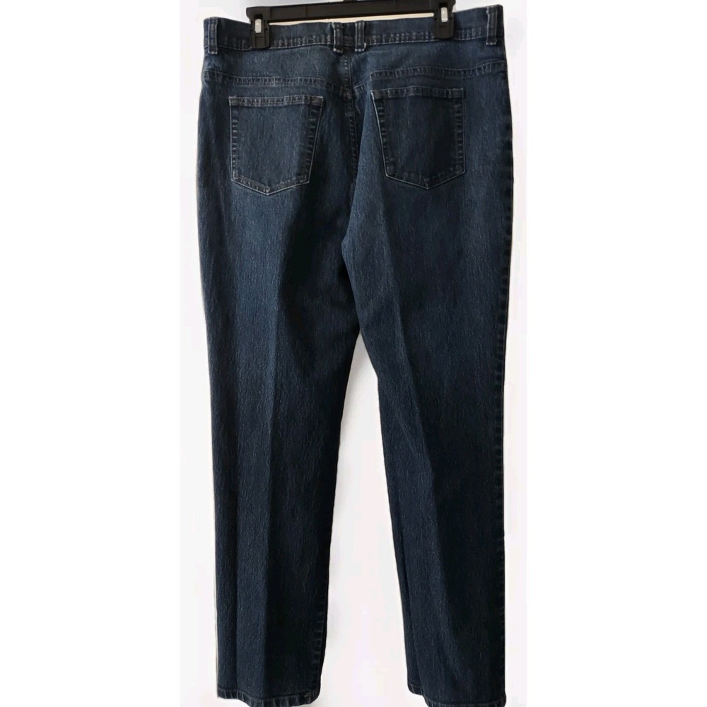 Charter Club Jeans 16 Womens Norm Core Dark Wash Straight Leg‎ Denim Pants Blue - Picture 2 of 9